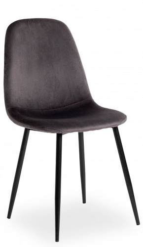 Стул BREEZE (mod. 4724) металл/вельвет, 44х48х87см, серый/черные ножки (поставляется по 4 шт). Фото №1