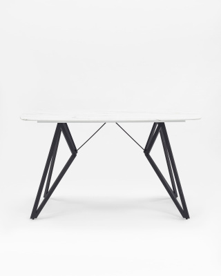 Стол обеденный Денвер 140*90 белый стеклянный. Фото