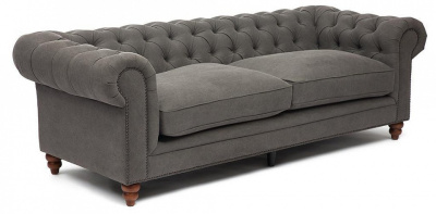 Диван Secret De Maison Chesterfield (mod. 5137-60) дерево береза, ткань: хлопок, 240*96*76см, серый / AJ808-12 фото Диван Secret De Maison Chesterfield (mod. 5137-60) дерево береза, ткань: хлопок, 240*96*76см, серый / AJ808-12. Фото №2