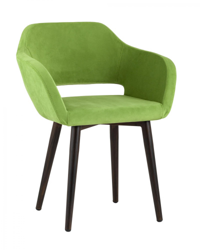 Стул с подлокотниками Саймон велюр травяной. Фото №1