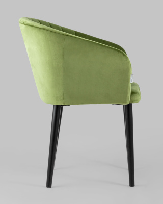 Стул с подлокотниками Нейтон велюр травяной. Фото №4