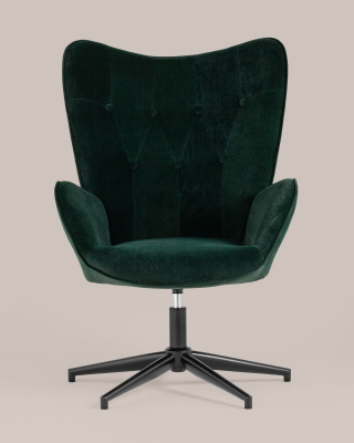 Кресло Филадельфия велюр изумрудный ножка черная. Фото №5