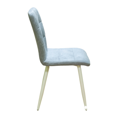 Стул Доби (Каркас (белый 9016 матовый) тк. коллекции Safari голубой 020). Фото