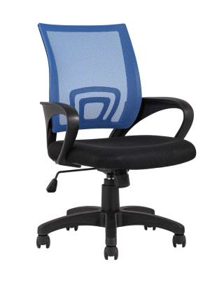 Кресло офисное TopChairs Simple синее фото Кресло офисное TopChairs Simple синее. Фото №2