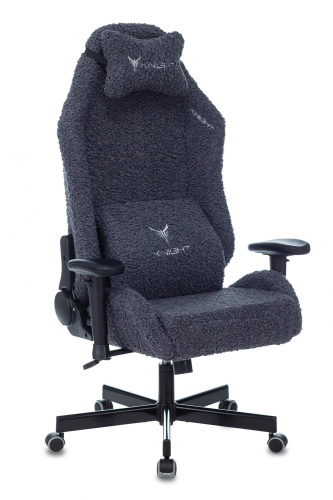 Кресло игровое Knight T1 синий экомех с подголов. крестовина металл. Фото №1