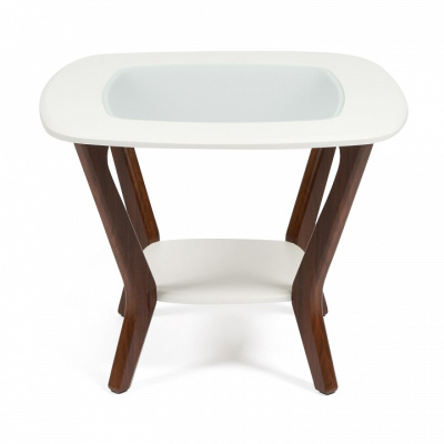 Стол журнальный GOODWIN МДФ/дерево, 65*65*50 см, белый. Фото