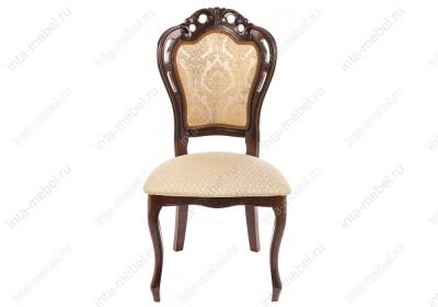 Стул деревянный Bronte вишня с патиной /  бежевый. Фото