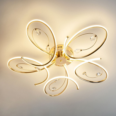 Потолочная люстра Eurosvet Saona 90099/5 золото 90W фото Потолочная люстра Eurosvet Saona 90099/5 золото 90W. Фото №2