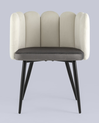 Кресло Карнавал бежевое/темно-серое. Фото №5