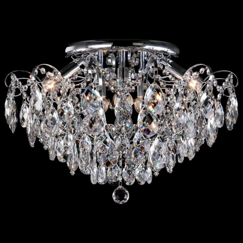 Потолочная люстра Eurosvet Crystal 10081/6 хром/прозрачный хрусталь Strotskis. Фото №2