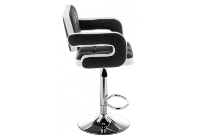 Барный стул Bent черный / белый. Фото №3
