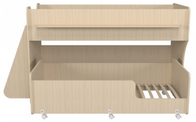 Кровать двухъярусная Р444, древесина коричневая светлая дуб фото Кровать двухъярусная Р444, древесина коричневая светлая дуб. Фото №4