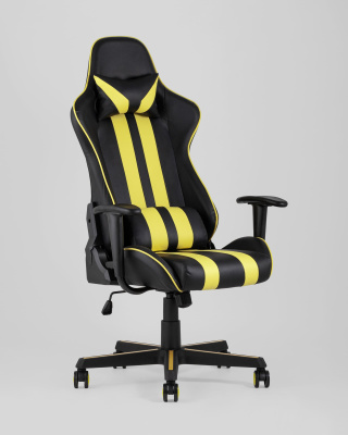 Кресло игровое TopChairs Camaro желтое фото Кресло игровое TopChairs Camaro желтое. Фото №3