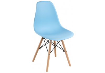 Стул деревянный Eames PC-015 blue. Фото