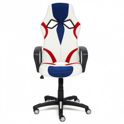 Кресло RUNNER кож/зам/ткань, белый/синий/красный, 36-01/10/08 фото Кресло RUNNER кож/зам/ткань, белый/синий/красный, 36-01/10/08. Фото №2