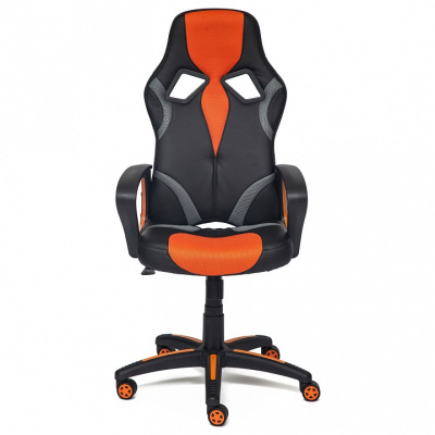 Компьютерное кресло Runner, кож.зам/ткань, черный/оранжевый, 36-6/tw07/tw-12. Фото