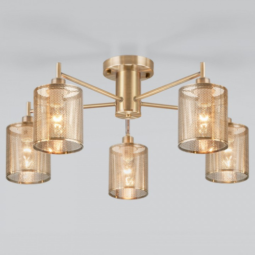 Потолочная люстра Eurosvet Tela 70109/5 античная бронза. Фото №1